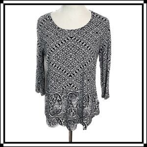 Like New! Lucky Brand 3/4 Sleeve, Top, Size L